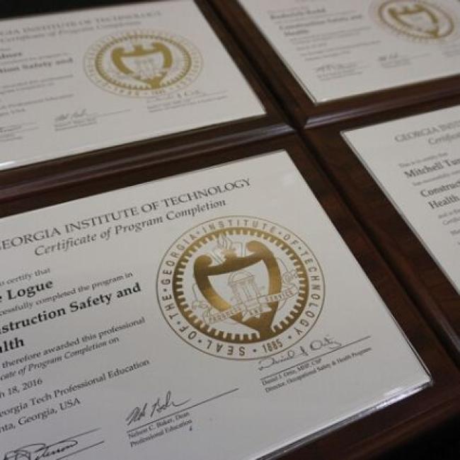 Georgia Tech Professional Education certificates